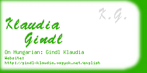 klaudia gindl business card